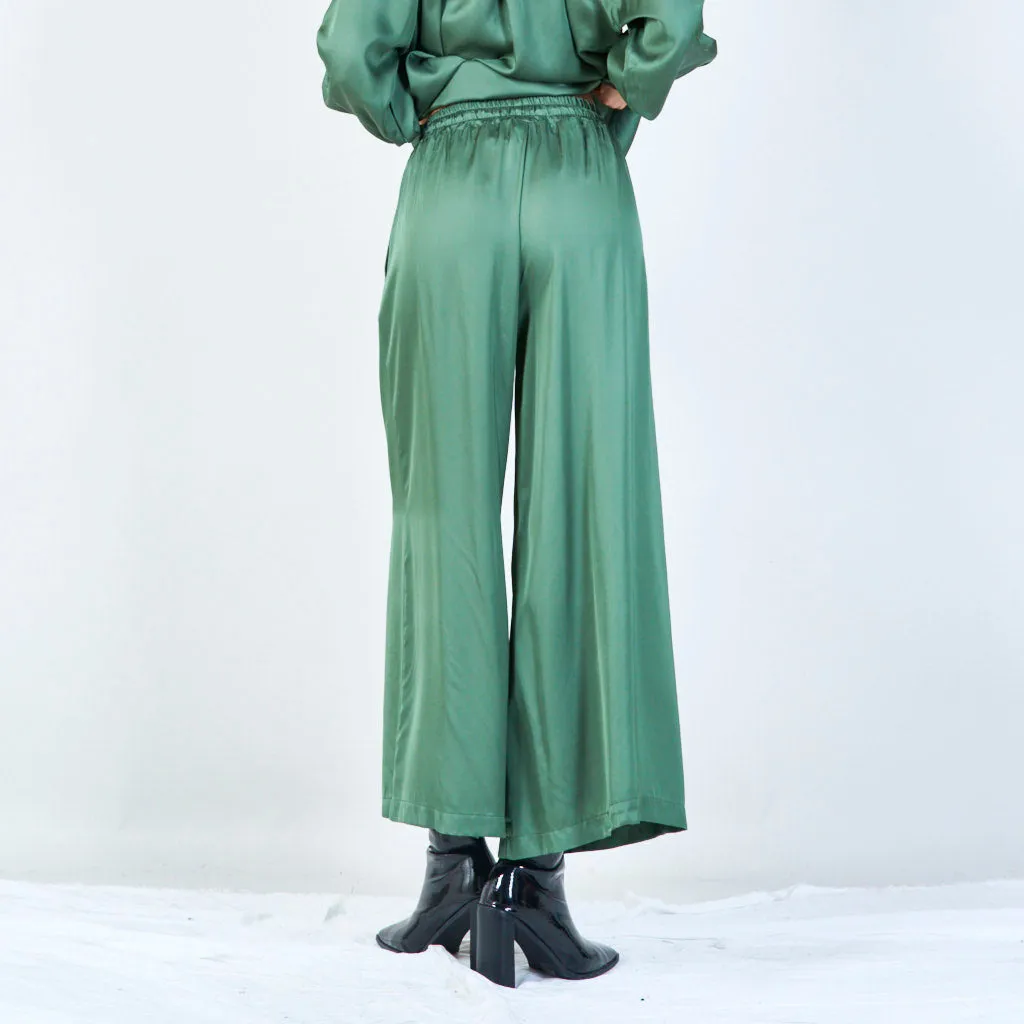 Satin wide-leg pants wholesale