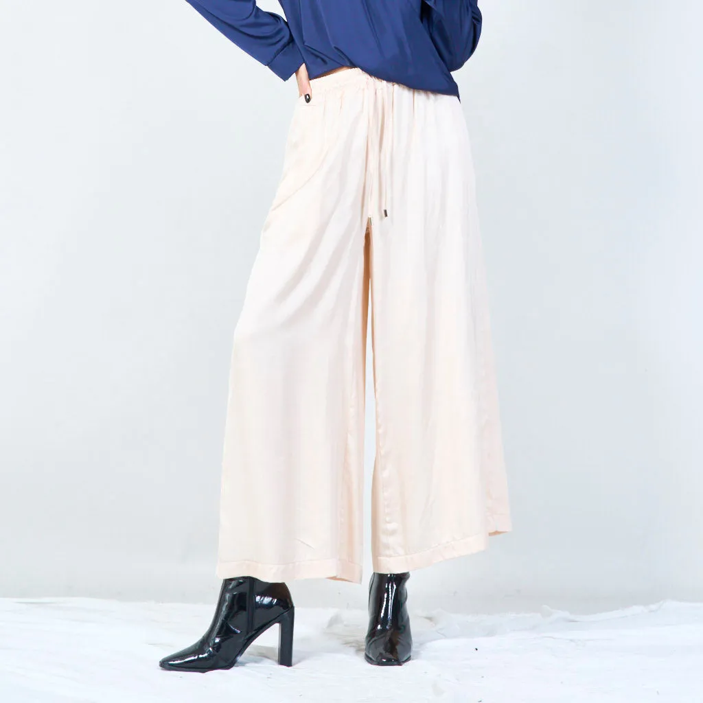 Satin wide-leg pants wholesale