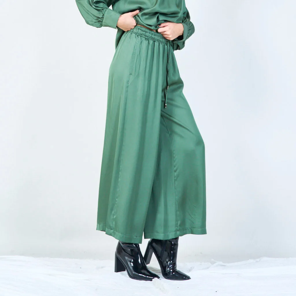 Satin wide-leg pants wholesale