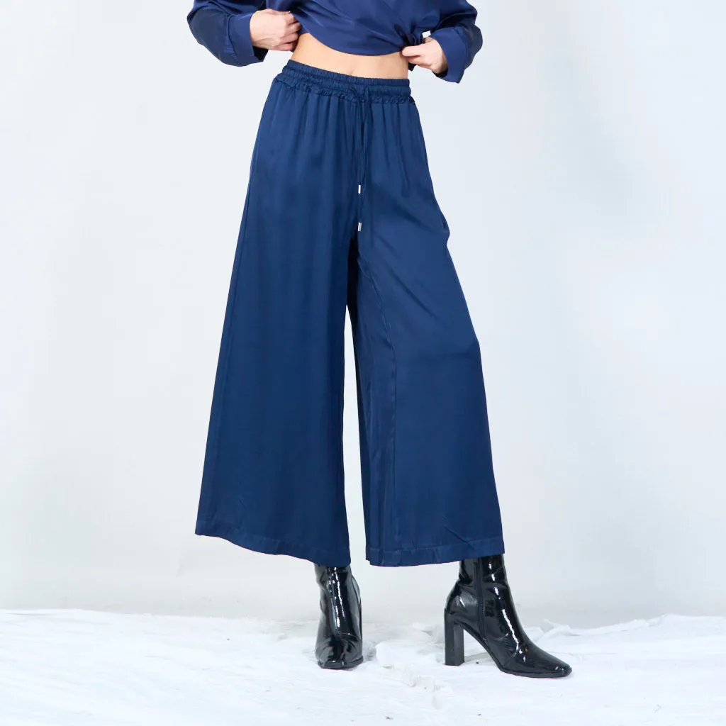 Satin wide-leg pants wholesale