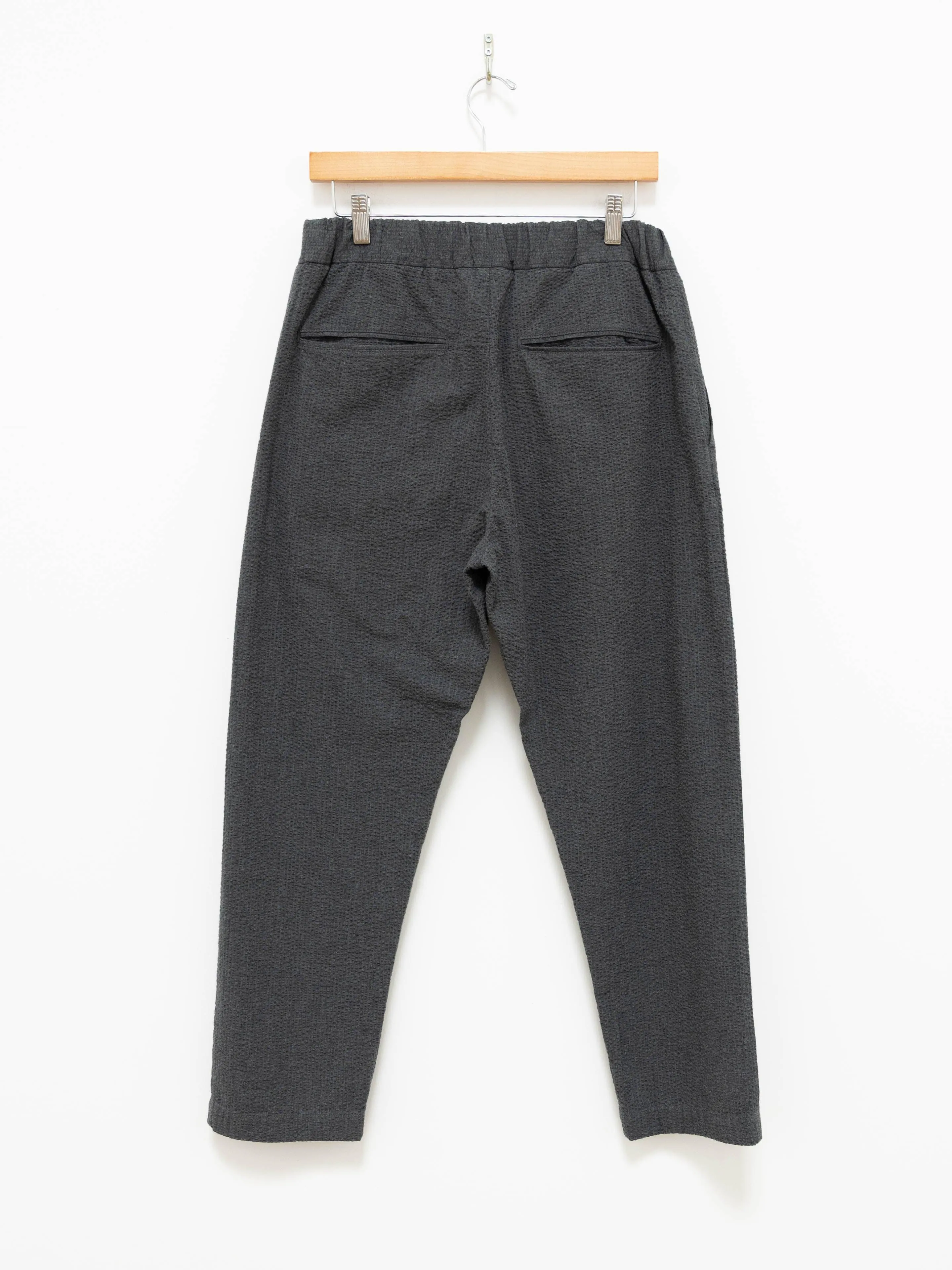 Seersucker Easy Pants - Charcoal