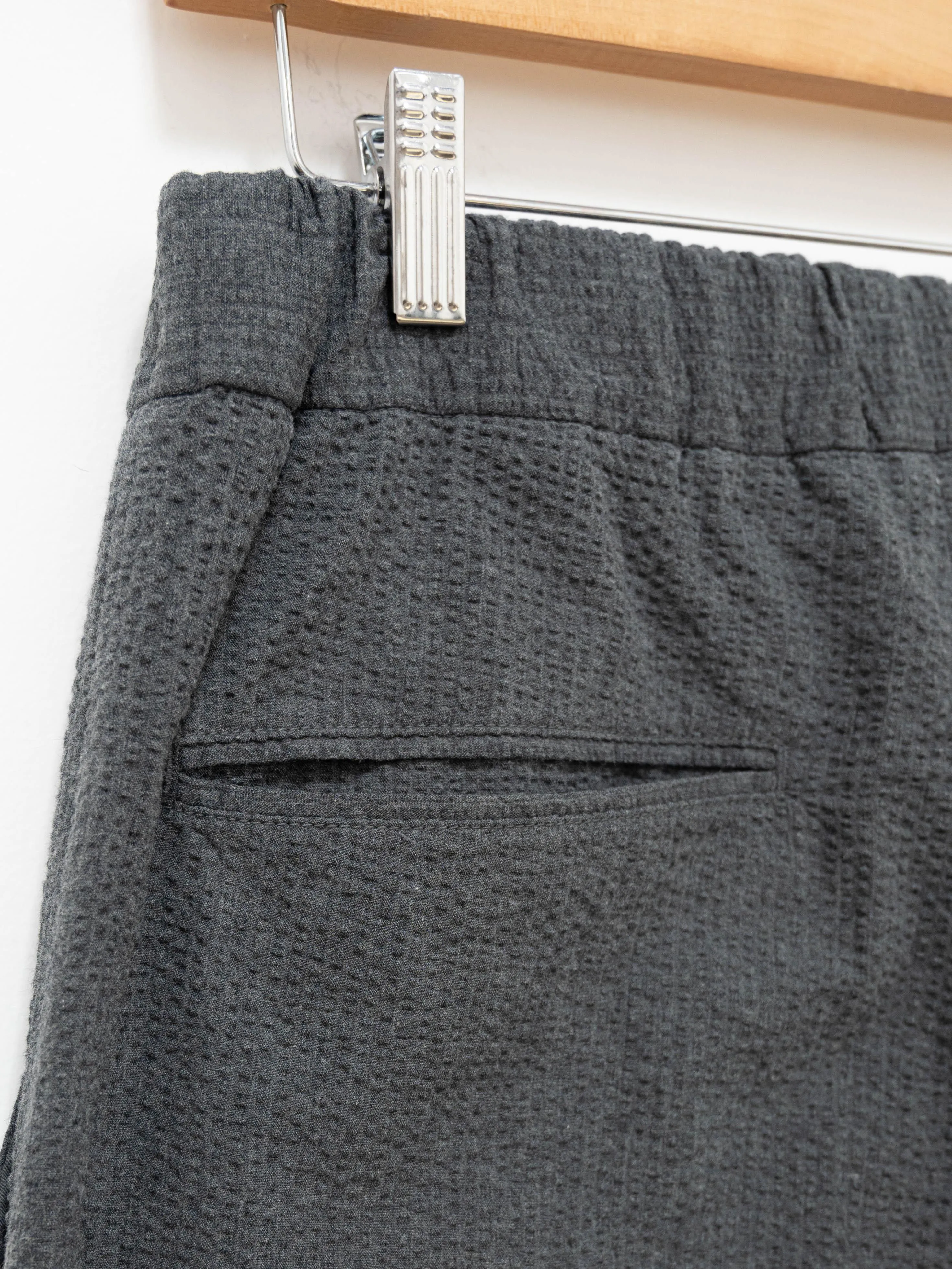 Seersucker Easy Pants - Charcoal