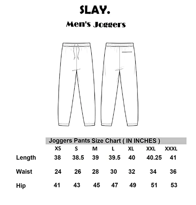 SLAY. Men's Black & White Joggers