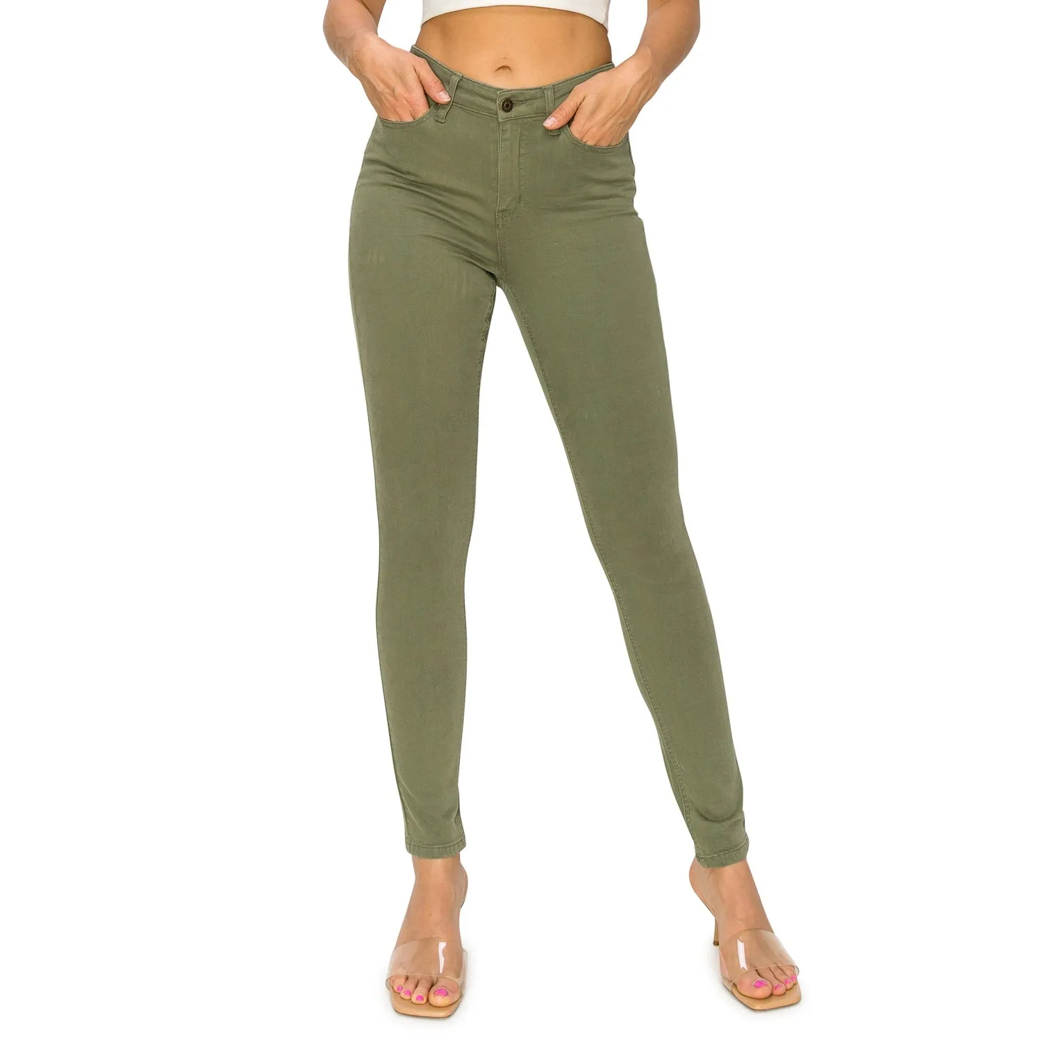 Soft Stretchy High Rise The Everyday Skinny Jeans - New Olive