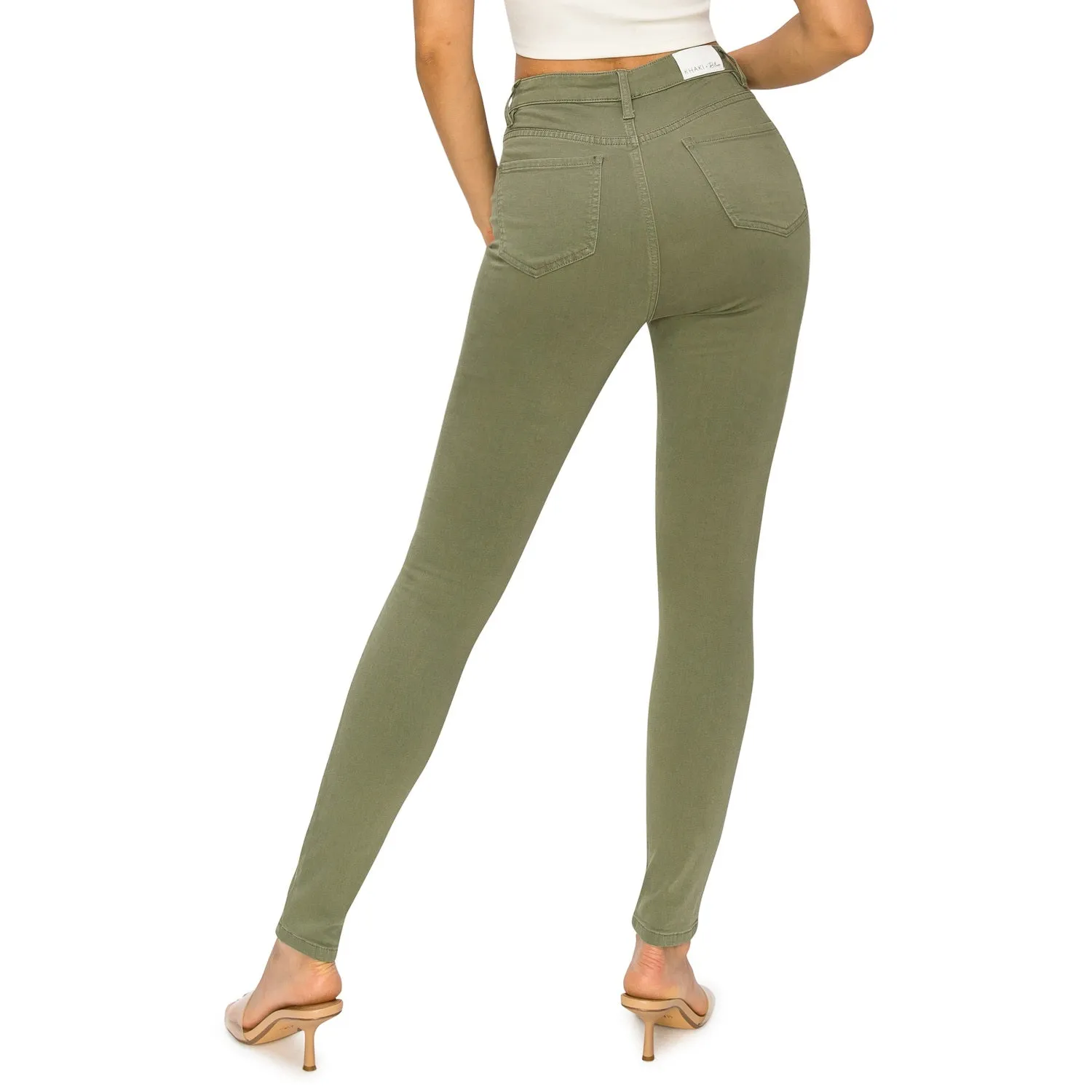 Soft Stretchy High Rise The Everyday Skinny Jeans - New Olive