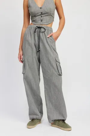 Striped cargo pants