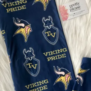 Teays Valley Vikings School Football SOFT Yoga Band Leggings OS TC Plus rts