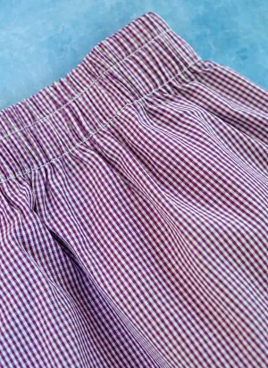 The Perfect Fashion Boxer Short in Purple and White Micro Check