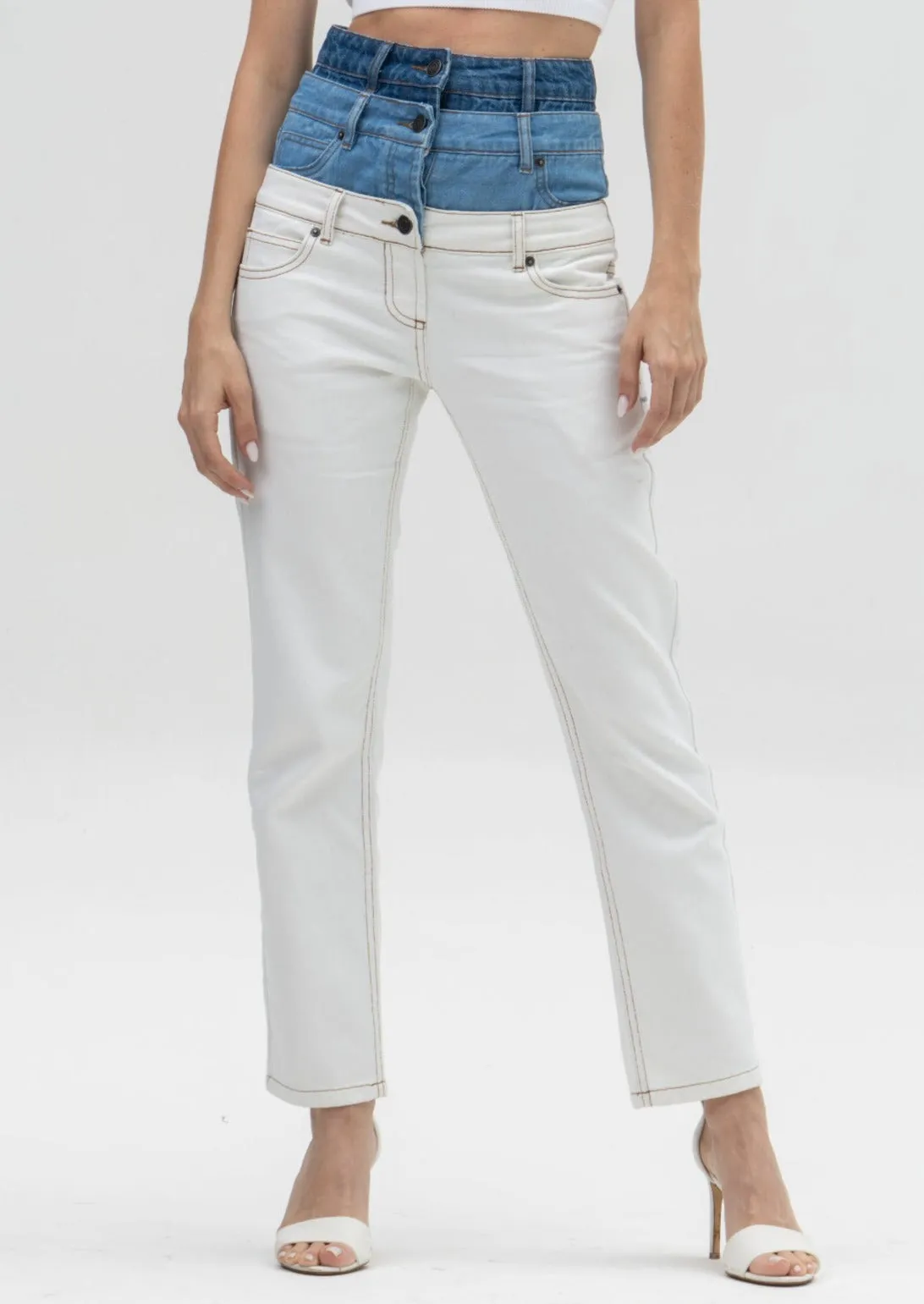 Triple Waistband Jeans