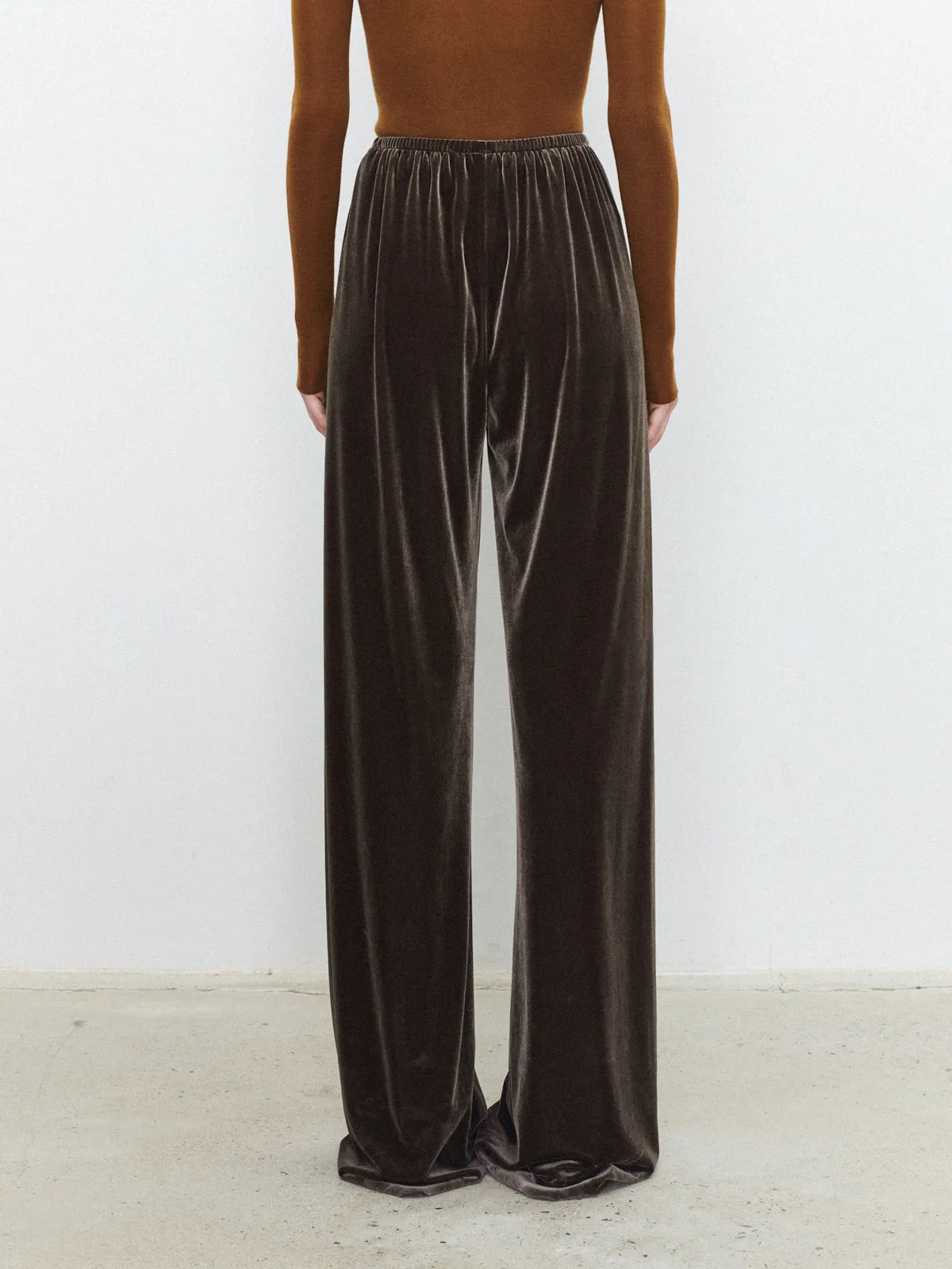 Velvet Wide Graceful Leg Pants