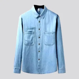 Versatile work men's jeans shirt