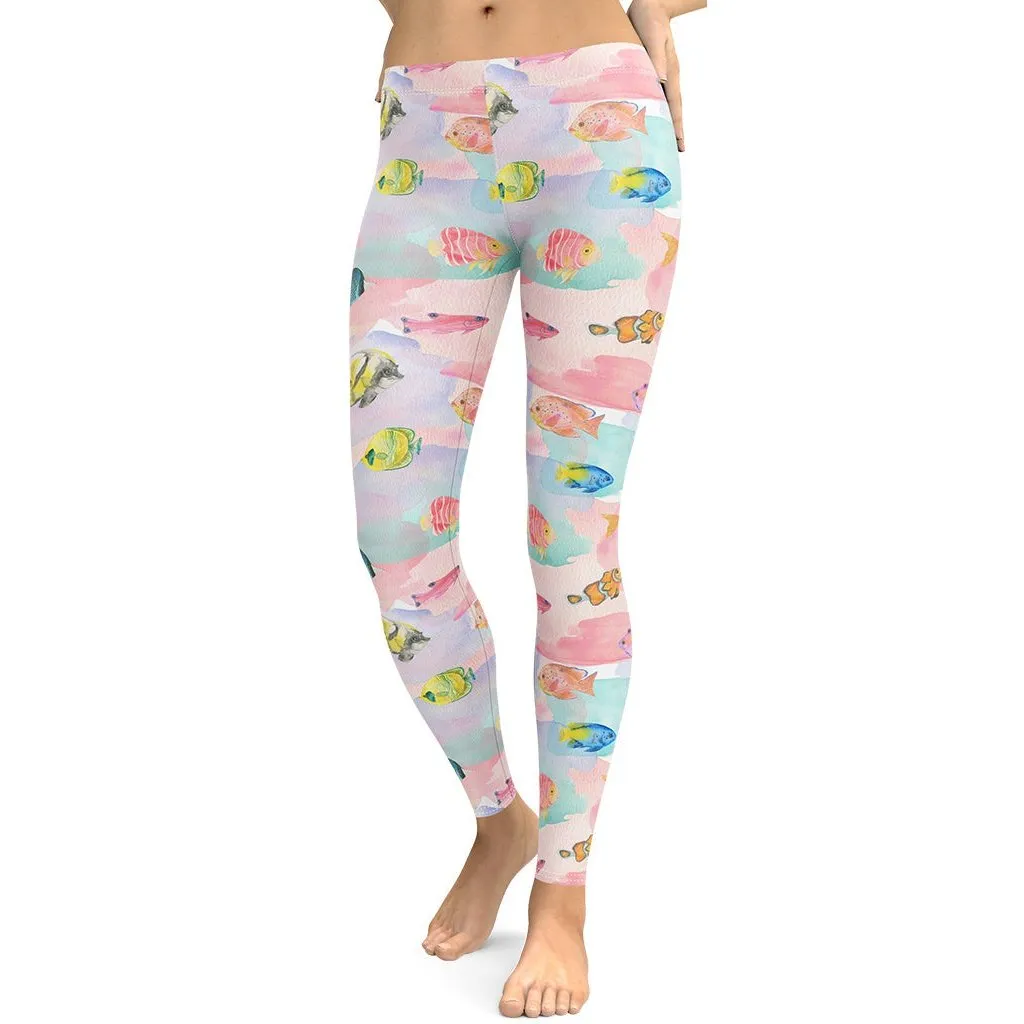 Watercolor Fish Leggings