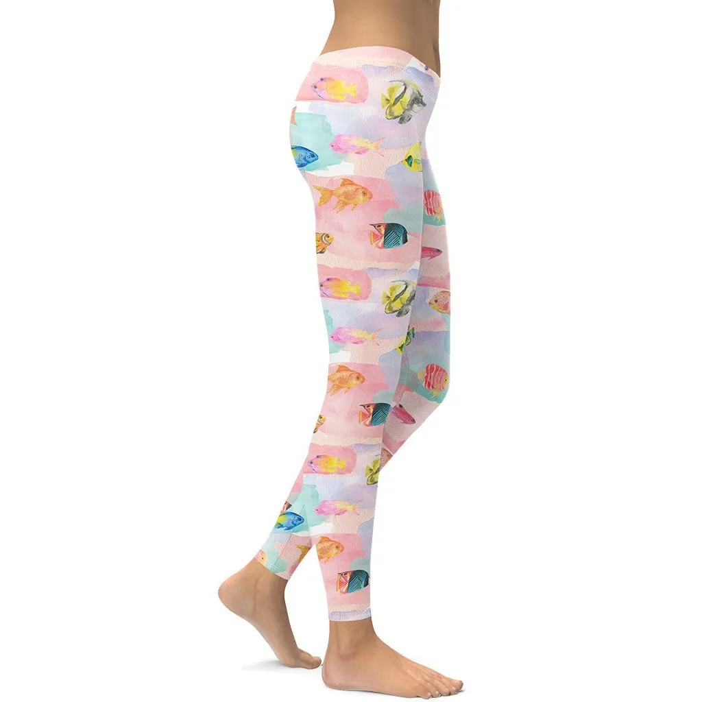 Watercolor Fish Leggings