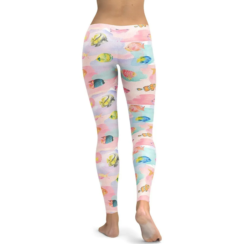 Watercolor Fish Leggings