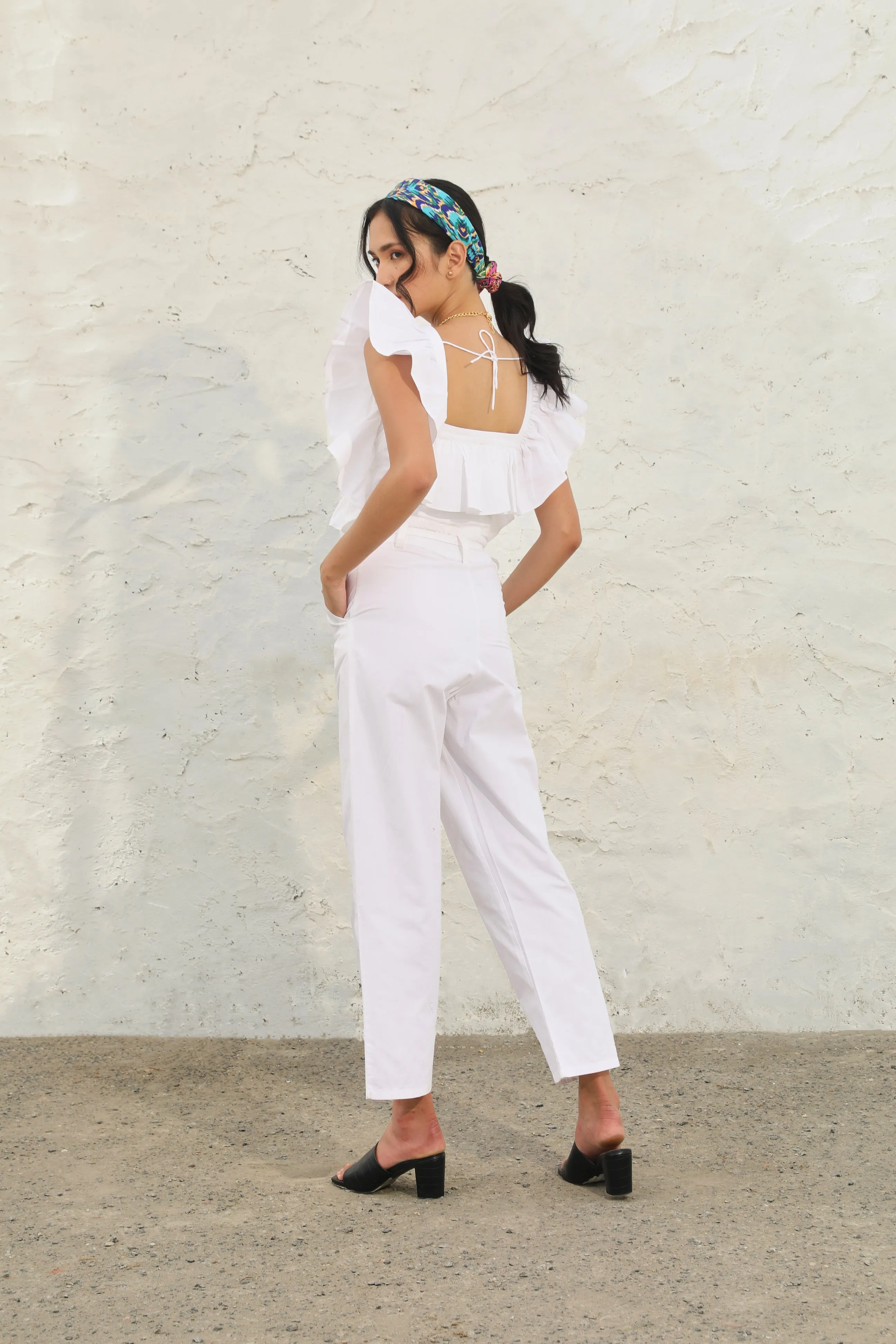 White Cotton Enchantress Trousers Only