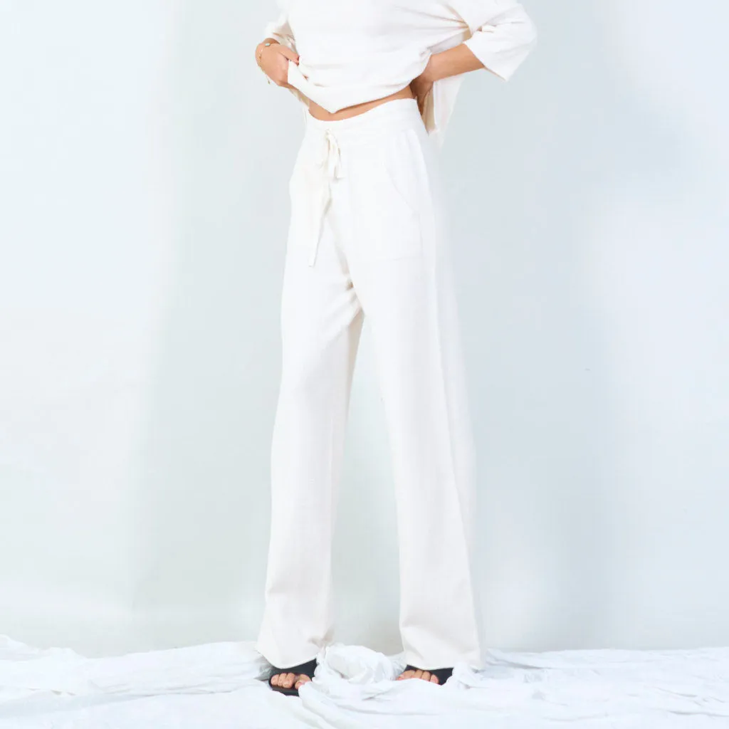 Wide-leg knit trousers wholesale