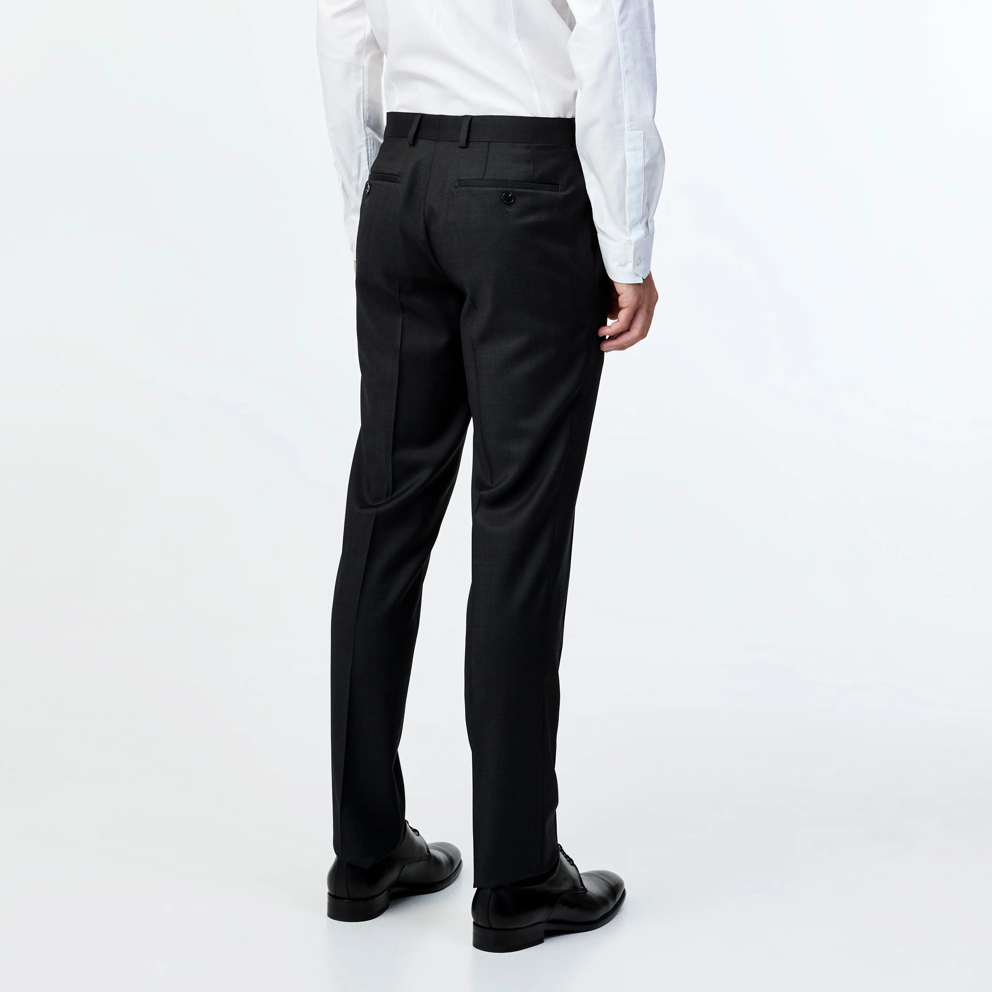 Wool Pinpoint Twill Pant Char Combo