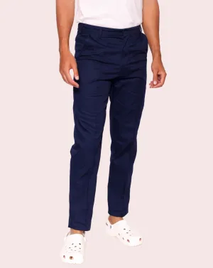 York Men's Navy Healthcare Trousers