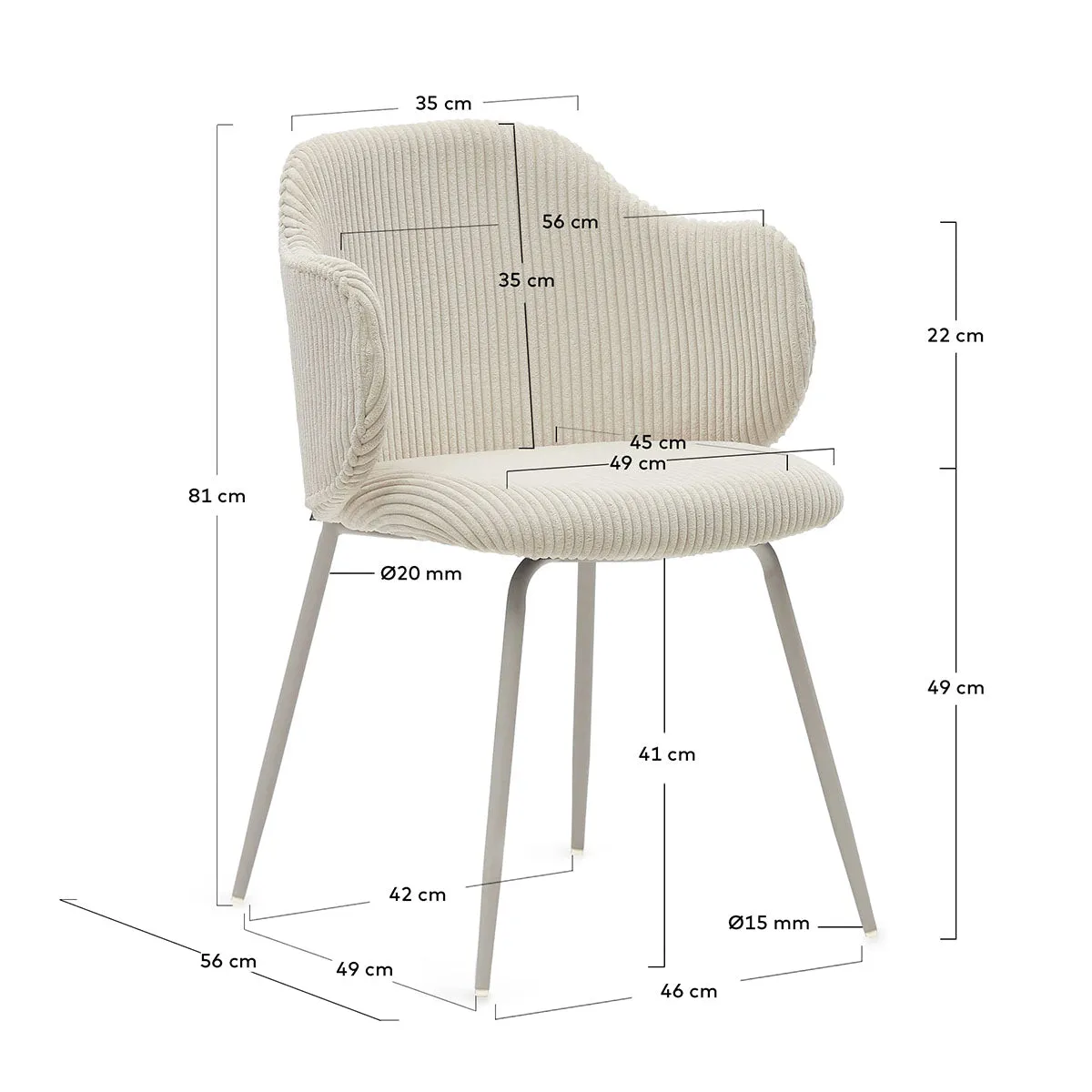 Yunia Corduroy Chair