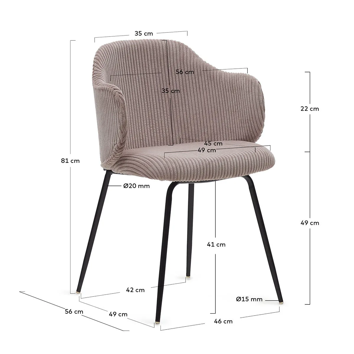 Yunia Corduroy Chair