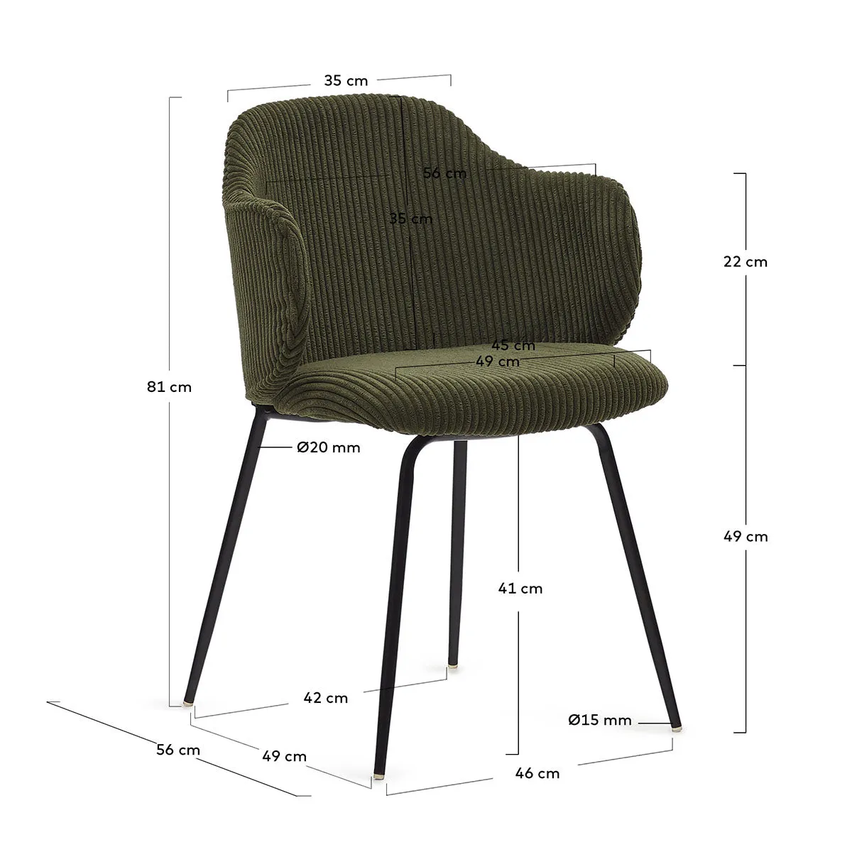 Yunia Corduroy Chair